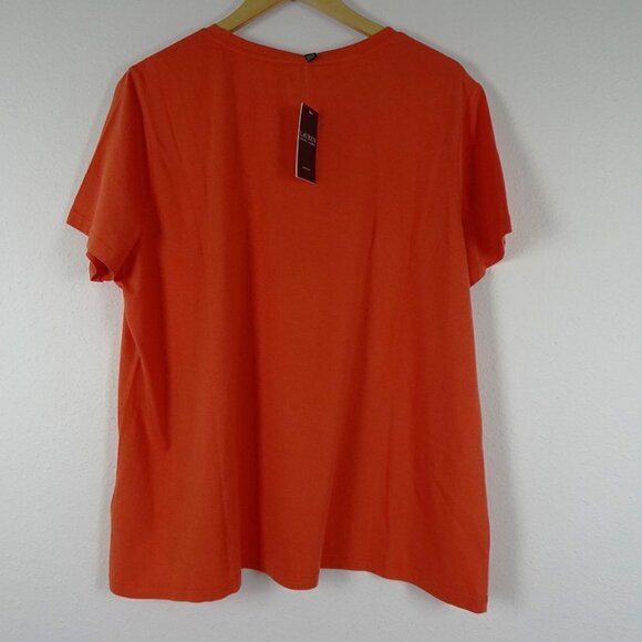 Ralph Lauren Logo Top Women's 2X Orange Embroidered Short Sleeve - Picture 4 of 8